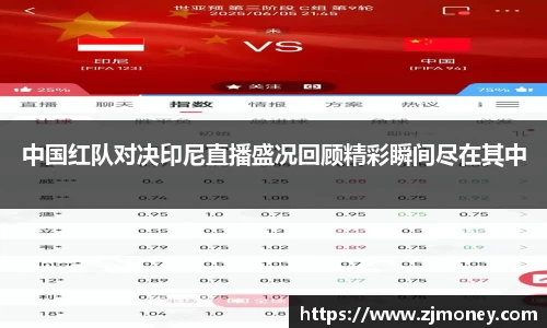 中国红队对决印尼直播盛况回顾精彩瞬间尽在其中